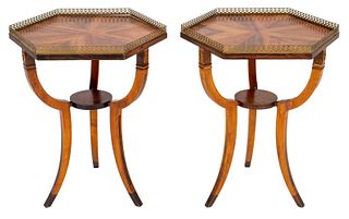 Hollywood Regency Neoclassical Side Tables, 2