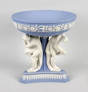 A Wedgwood Jasperware Michelangelo pedestal bowl, from the Masterpiece collection, having circular d