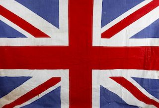 A Union Jack flag, first half of the 20th century, printed cotton, 31.25 x 44 (79.5cm x 112cm).