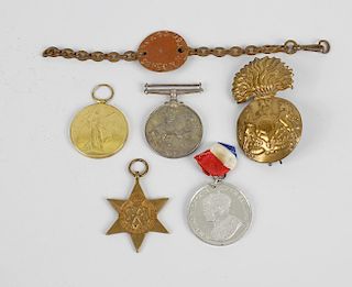 A group of World War I and II militariaTo include: Great War for Civilisation medal, 1914-18 medal,