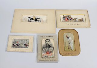 Six Thomas Stevens of Coventry woven silk Stevengraphs, each with original card mount, titled The go