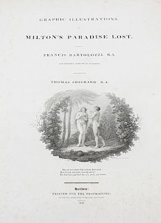 A bound edition, Bartolozzi & Stothard, Illustrations of Milton's Paradise Lost, published London 18