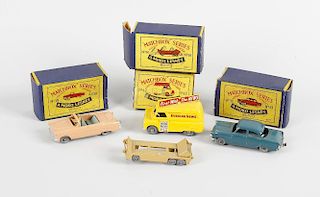 A box containing a mixed selection of assorted diecast model cars, to include Matchbox series dieca