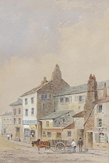 Attributed to Lt. Col. Robert Batty, FRS, (1789-1848)A pair of watercolours,A village street with ho