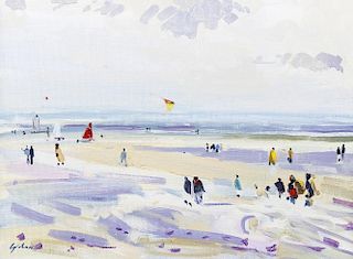 Peter Graham, (b.1959)Boulevard de la PlageOil on canvas, signed lower left11.5 x 15.5, (29cm x 39cm