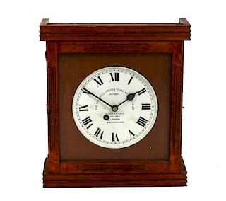 An early 20th century oak-cased Patent Time Recording clockThe Gledhill-Brook Time Recorders Ltd, Hu
