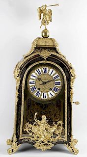 An imposing 18th century French boulle bracket clock with bracketLe Baigue, ParisThe 8.75-inch dial