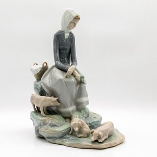 Girl with Piglets 1004572 - Lladro Porcelain Figurine