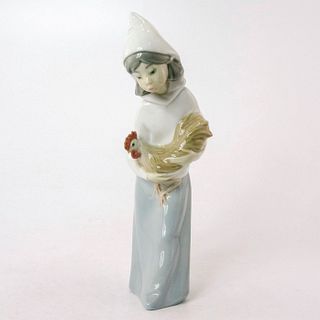 Girl with Rooster 1004677 - Lladro Porcelain Figurine