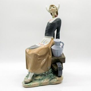 Milkmaid w/Wheelbarrow 1004979 - Lladro Porcelain Figurine