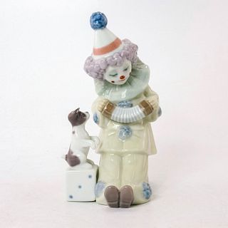 Pierrot with Concertina 1005279 - Lladro Porcelain Figurine