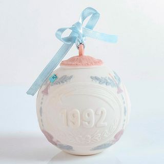 1992 Christmas Ball 1015914 - Lladro Porcelain Ornament