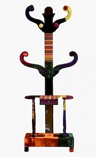 Squint patchwork hat stand, 200 x 71 cmNote: VAT payable on the hammer price collection of squint fu