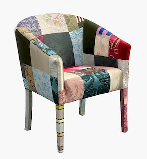 Squint patchwork tub chairNote: VAT payable on the hammer price collection of squint furniture consi
