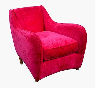 Squint pink armchairNote: VAT payable on the hammer price collection of squint furniture consigned b