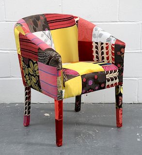 Squint patchwork tub chairNote: VAT payable on the hammer price collection of squint furniture consi
