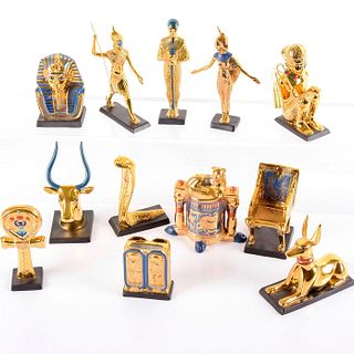 13pc Franklin Mint Figurines, The Treasures of Tutankhamun