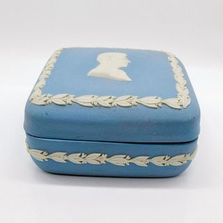 Wedgwood Jasperware Pale Blue Trinket Box, Ronald Reagan