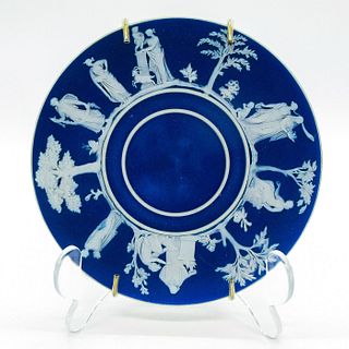 Wedgwood Blue Jasperware, Small Sacrifice Figures Plate