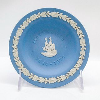 Wedgwood Pale Blue Jasperware Plate, Mayflower