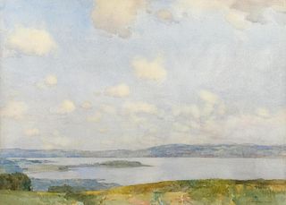 § William Russell Flint (SCOTTISH, 1880-1969), 'Ardmore from above Helensburgh', watercolour, signed