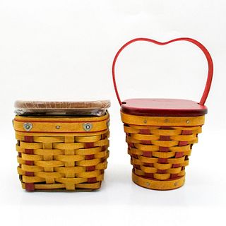 2 Longaberger Mini Baskets, Sweetest Gift + Heart's Delight