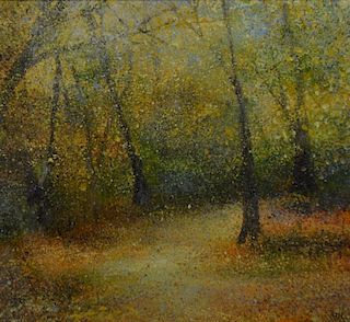 Amanda Hoskin, 'Autumn Woods, Luss - Scotland' oil on paper, monogrammed, titled on gallery label ve