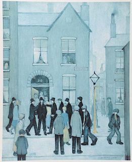 L.S. Lowry (1887-1976) (after), 'The Arrest', unsigned limited edition print from edition of 850 cop