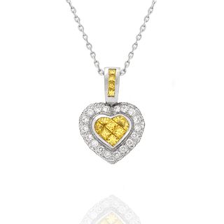 Diamond and 18K Heart Pendant Necklace