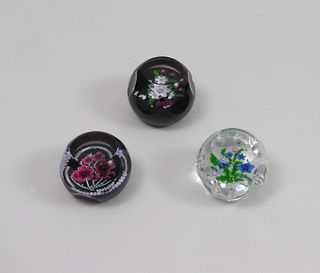 (3) Caithness Whitefriars Paperweights.