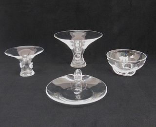 (4) Steuben Crystal Tableware Items.