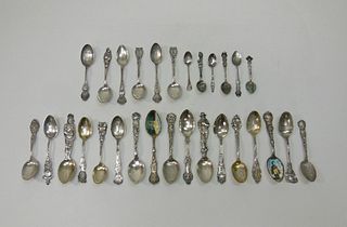 (29) Sterling Souvenir Spoons.