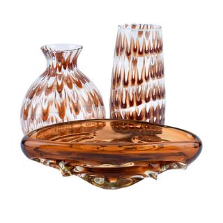 Amber Art Glass Tableware