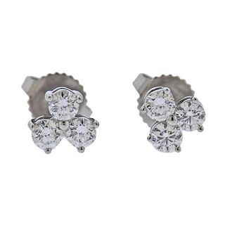 Tiffany &amp; Co Aria Platinum Diamond Stud Earrings