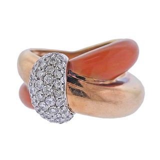 La Nouvelle Bague 18k Gold Diamond Enamel Ring
