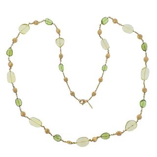 Marco Bicego Conffeti 18k Gold Peridot Necklace
