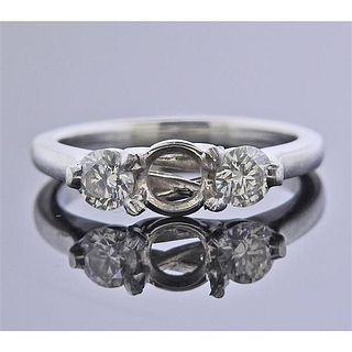 Platinum GIA Diamond Engagement Ring Setting