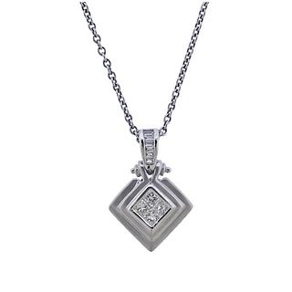 18k 14k Gold Diamond Pendant Necklace