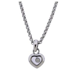 Chopard Happy Diamond 18k Gold Diamond Heart Pendant Necklace 