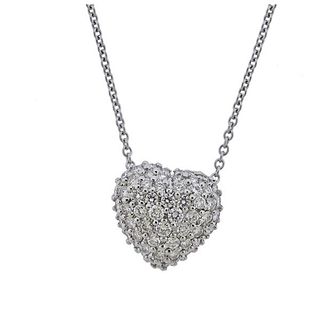 14k Gold Diamond Heart Pendant Necklace 