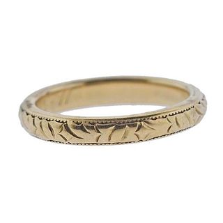 Antique 18k Gold Wedding Band Ring