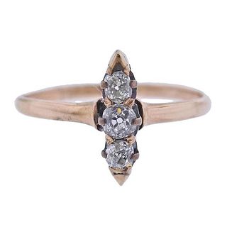Antique 14k Gold Diamond Ring