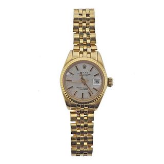 Rolex Oyster Date 18k Gold Lady&#39;s Watch 6917