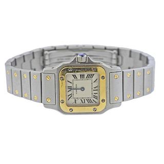 Cartier Santos 18k Gold Steel Watch 1567
