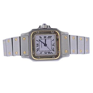 Cartier Santos 18k Gold Steel Automatic Watch 