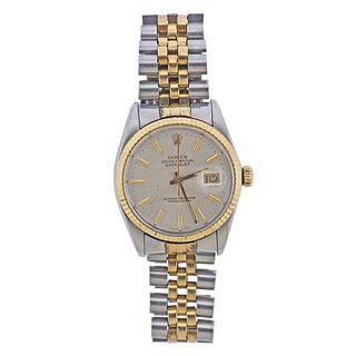Rolex Datejust 18k Gold Steel Two Tone Watch 16013