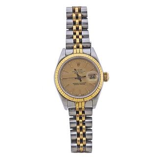 Rolex  Datejust Two Tone Champagne Dial Lady&#39;s Watch 69173