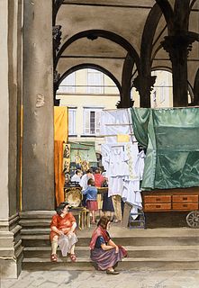 Ellen Lea Strier ''Florence Market, Florence, Italy''