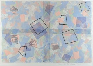 Anita Ford (British, b.1948). 'Bits + Pieces', signed and dated '85, limited edition screenprint 1/2