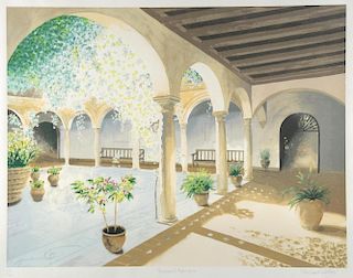 Michael Potter. 'Parador San Francesco', limited edition screenprint, signed, titled and numbered 12